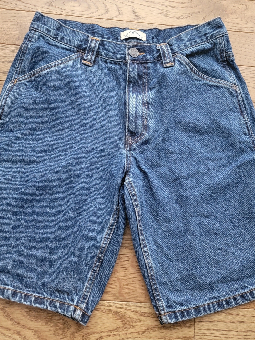 Blue Mountain Men's Denim Shorts - Blue Size 32
